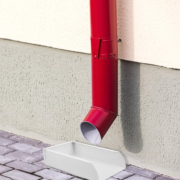 BESTYASH Downspout Splash Block White Aluminum Alloy Gutter Tray Prevents Soil Erosion