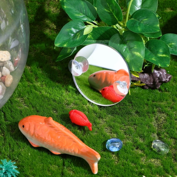 BESTYASH Durable Acrylic Plated Silver Betta Tank Mirror with Suction Cup for Aquarium Decoration