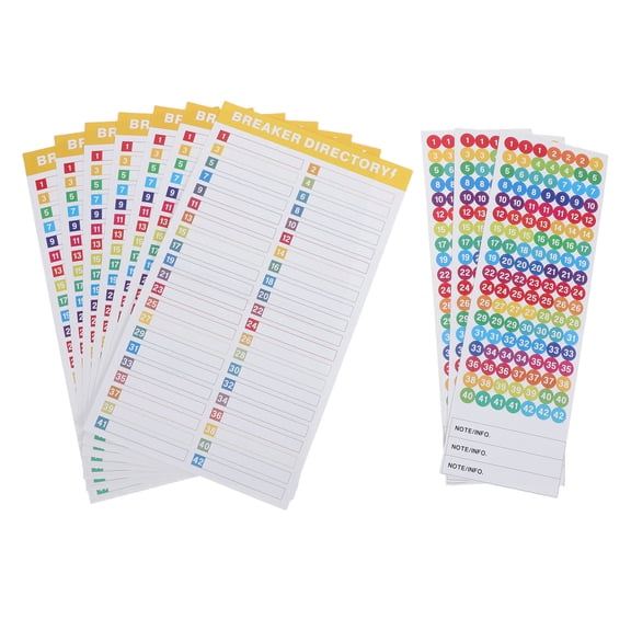 BESTYASH Durable Adhesive Electrical Panel Stickers for Residential Load Center Organization