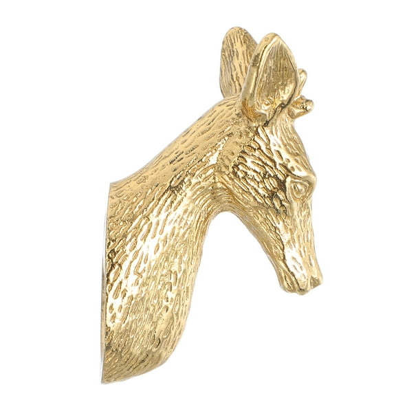 BESTYASH Durable Brass Deer Head Cabinet Knob Vintage Style Decorative Handle for Kitchen Doors