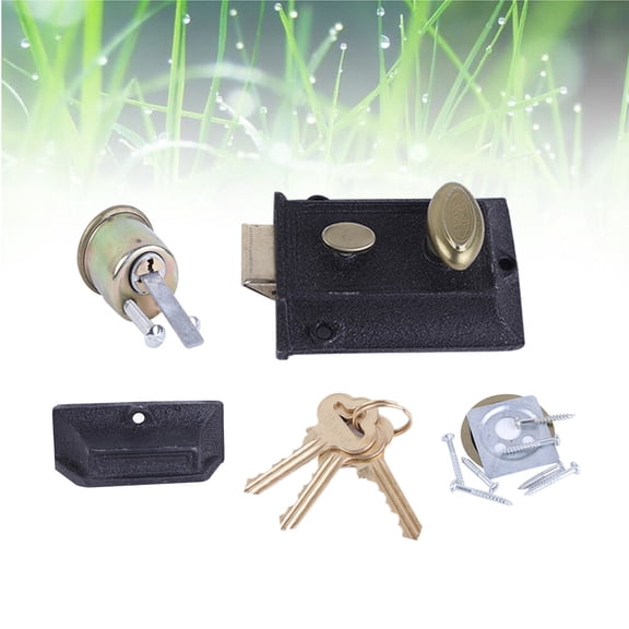 BESTYASH Durable Cast Iron Deadbolt Lock Anti-Theft Protection for Offices and Warehouses