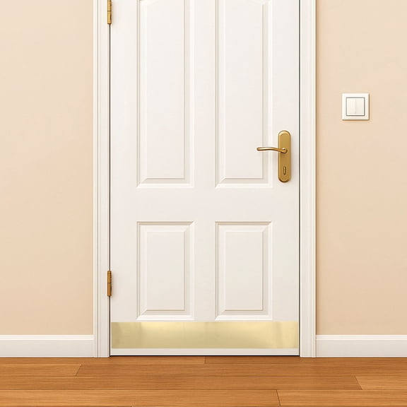 BESTYASH Durable Golden Metal Door Kick Plate with Brushed Finish for Protective Door Bottom Cover