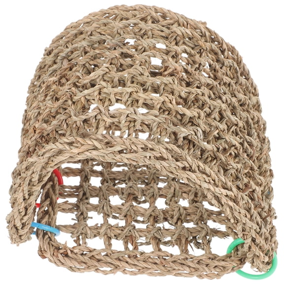 BESTYASH Durable Handwoven Straw Bird Nest Light Brown for Bird Breeding and Outdoor Decoration