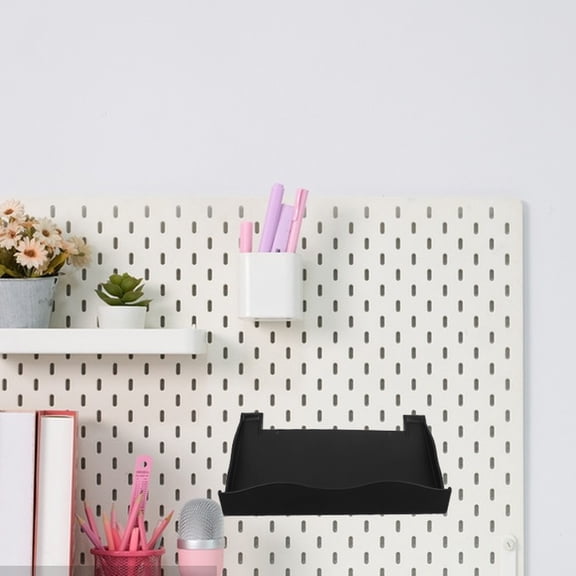 BESTYASH Durable Metal Pegboard Storage Tray for Home Use with Easy Attachment Hooks and Brackets