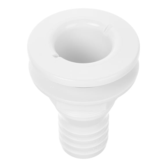 BESTYASH Durable Plastic Thru Hull Fitting for Boats Prevents Leakage and Efficiently Drains Water White 11/2 Inch