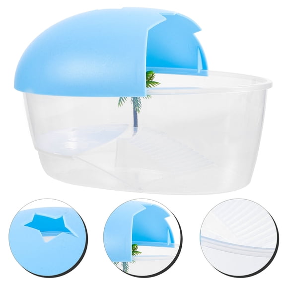 BESTYASH Durable Plastic Turtle Living Tank with Platform for Feeding and Sun Bathing