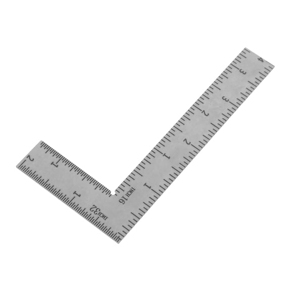 BESTYASH Durable Plated Silver Metal Right Angle Ruler for Carpentry Engineering Drafting with Accurate Measurement Scale