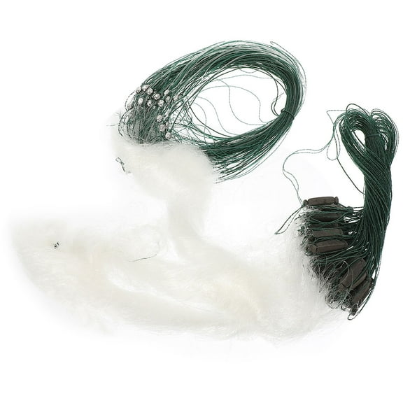 BESTYASH Durable Single Layer White Gill Net Fishing Net Lightweight for Outdoor Fishing