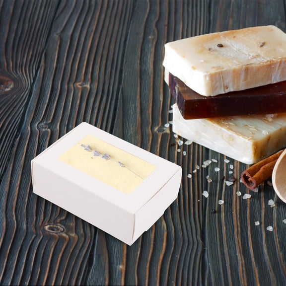 BESTYASH 30Pcs Soap Packaging Boxes White Paper Kraft Boxes for Handmade Soap and Small Accessories