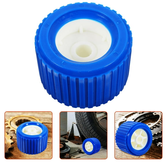 BESTYASH Ease Of Installation Yacht Trailer Roller Heavy Duty Rubber Blue 1Set