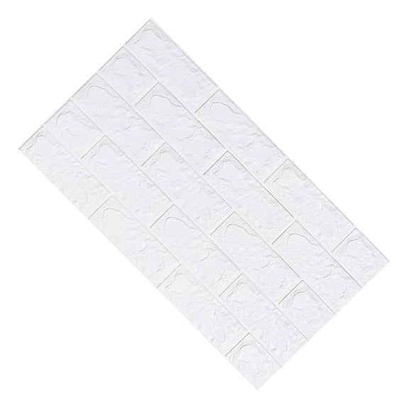 BESTYASH White Peel and Stick Brick Pattern Wall Tile for Noise Blocking and Heat