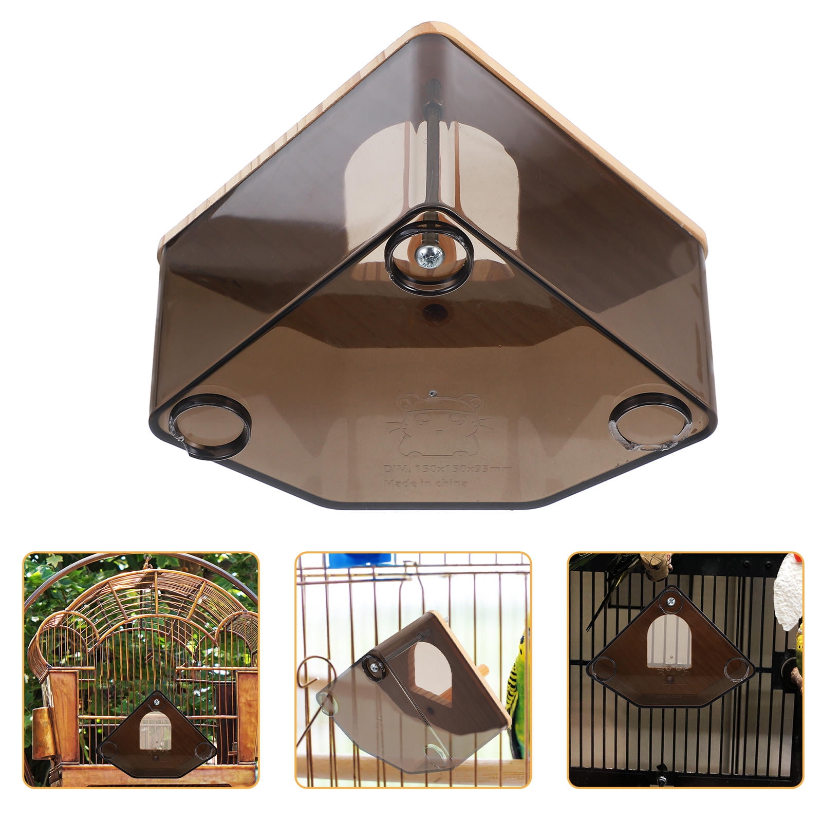 Leviatan IDEA HOME TURDUS Birdbuck Robin Solid Wood Red Tails - Screwed Nest Boxes For Birds Half Cave For Garden Redtail Bird House Weatherproof