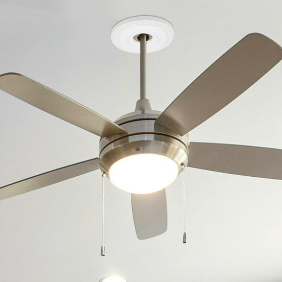 BESTYASH Easy Install White PU Round Ceiling Medallion for Ceiling Light and Fan Fixtures