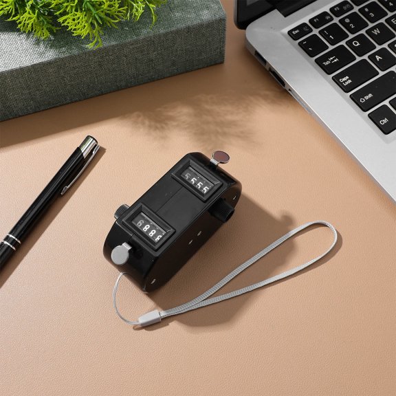 BESTYASH Portable Black Mechanical Counter with Dual Count for Sports and Events