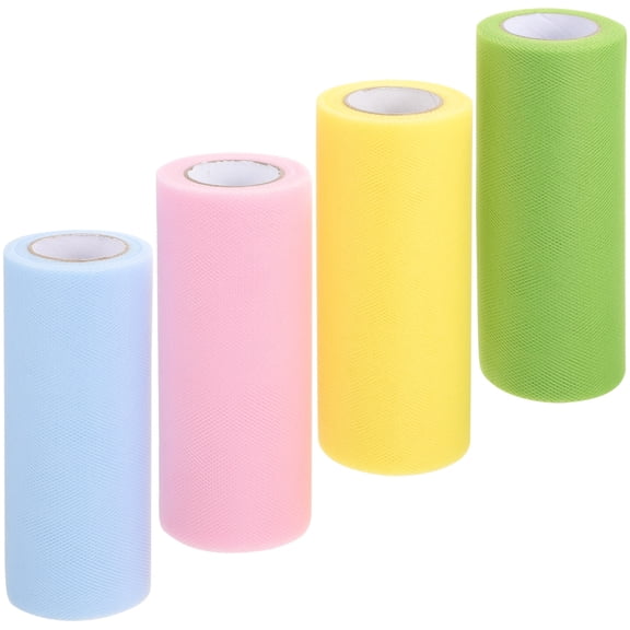 BESTYASH Assorted Color Tulle Ribbon for Wedding, Party, Crafts, Wrapping, and Fabric Decoration