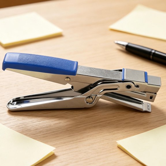 BESTYASH Easy Squeeze Blue Handheld Plier Stapler for Home Use with Accurate Alignment
