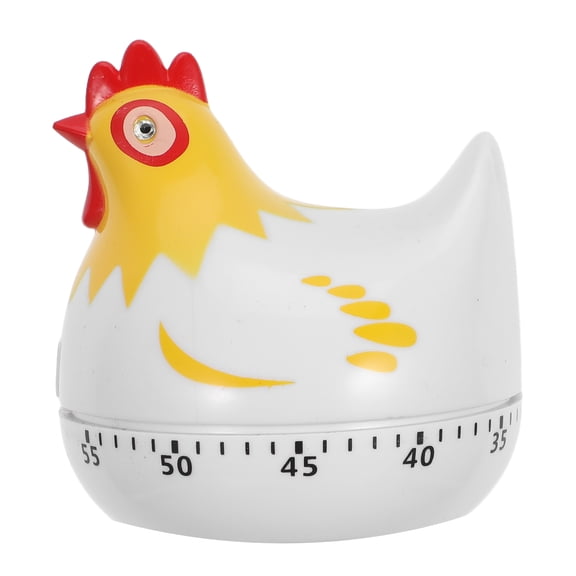 BESTYASH Easy to Clean White Plastic Kitchen Timer Hen Shape for Cooking and Baking Convenience