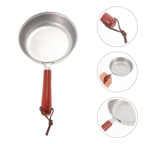 BESTYASH Egg Pan Small Stainless Steel Frying Meat Round 1Pcs Home Cooking