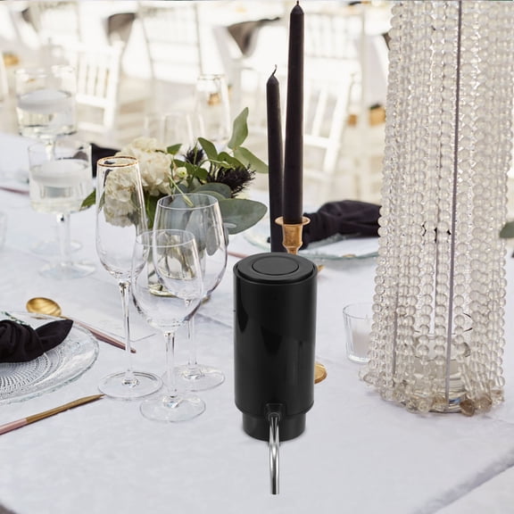 BESTYASH Electric Wine Dispenser Black Compact Design Automatic Aerator for Home Bar Use
