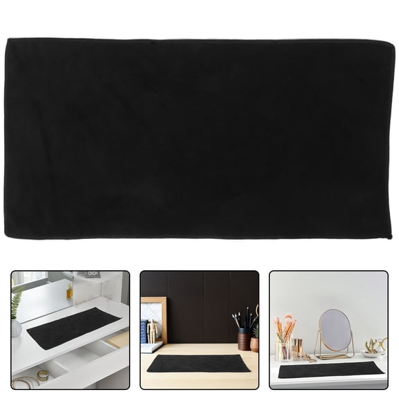 BESTYASH Elegant Black Dressing Table Cover Pad for Makeup Tabletop and Dining Room Use