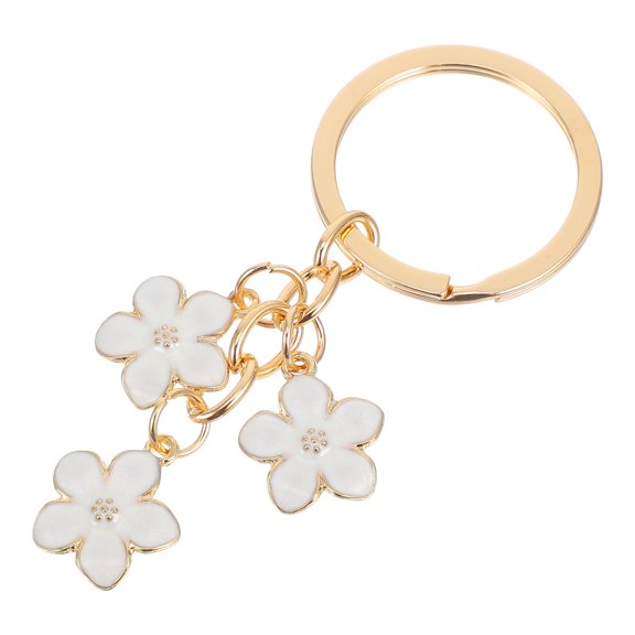 BESTYASH Elegant Blossom Keychain Zinc Alloy Flower Pendant for Handbag Decoration