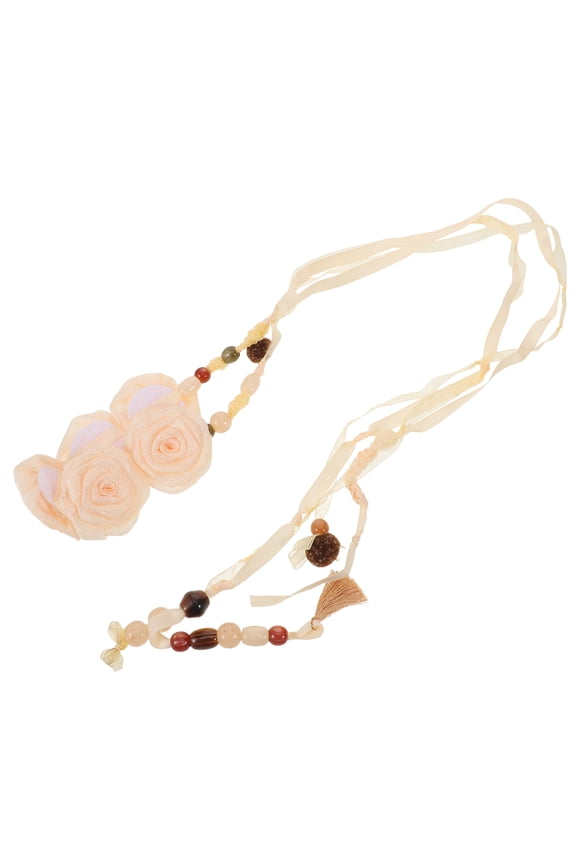 Elegant White Bridal Sash Belt with Rose Flower Accents for Wedding Dress Decoration and Special Occasions