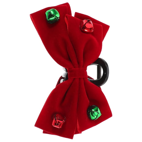 BESTYASH Bow Shape Hair Decoration Hair Clip Dark Red Velvet 1Pack Secure Hold Women
