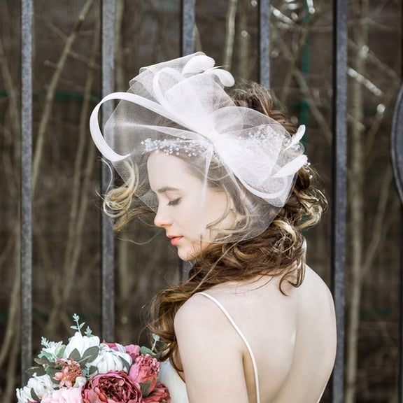BESTYASH Elegant Fascinator Headpiece for Home Tea Party, Lightweight Nylon with Adjustable Headband