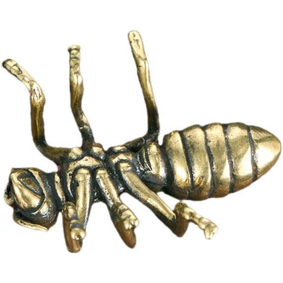 BESTYASH Elegant Golden Copper Ant Figurine for Stylish and Compact Desktop Display