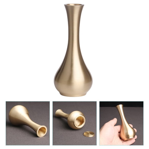 BESTYASH Decorative Brass Flower Vase with Stable Base for Hydroponics Plants