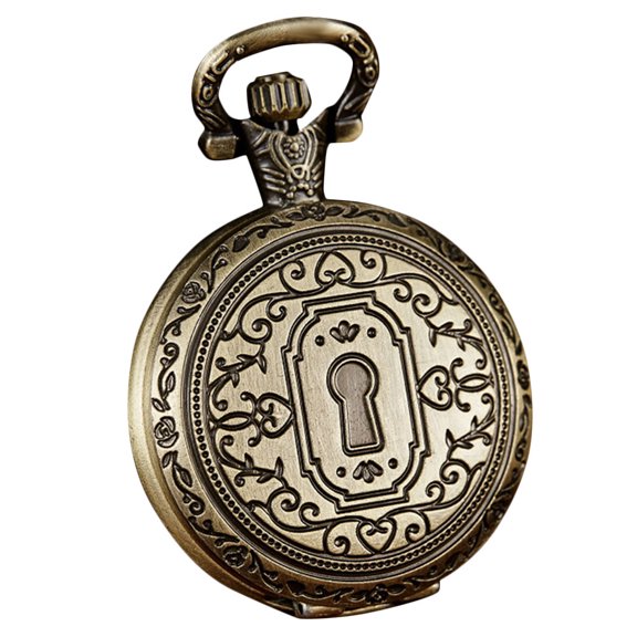 BESTYASH Retro Golden Metal Pocket Watch - Stylish and Portable for All