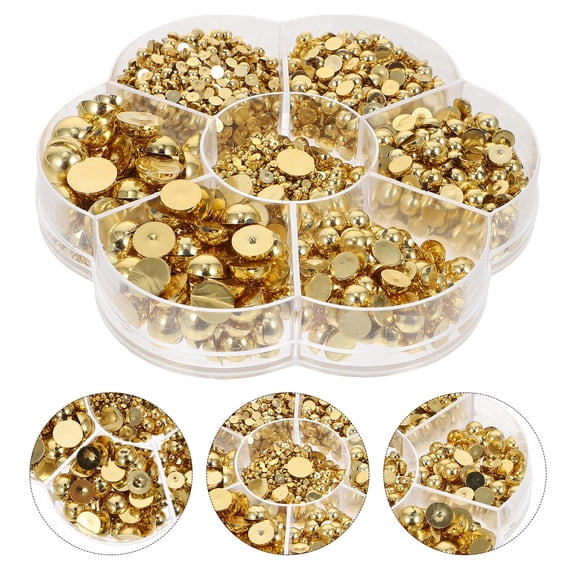 BESTYASH Elegant Golden Resin Semicircle DIY Accessories for Unique Jewelry and Craft Projects