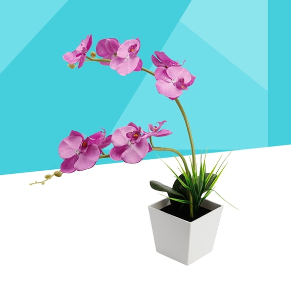 BESTYASH LED Light Orchid Flower Pot Battery Operated for Elegant and Versatile Decorating