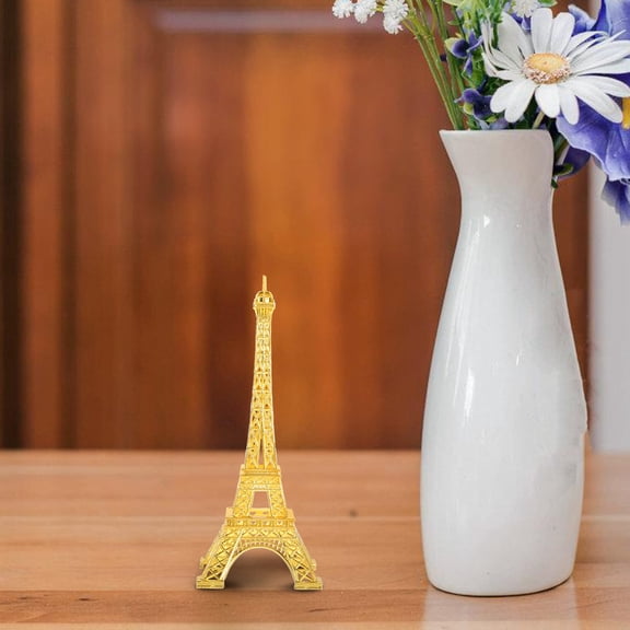 BESTYASH Elegant Zinc Alloy Eiffel Tower Decor Vintage Style Metal Model for Home Desktop Decoration