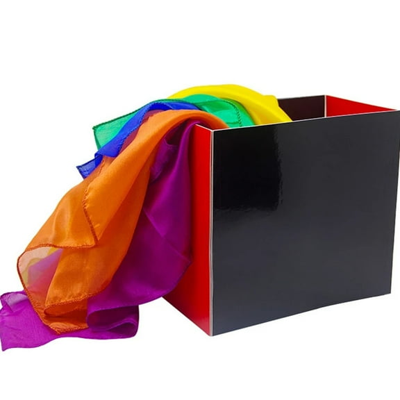 BESTYASH Empty Magician Box Stage Performance Prop with Silk Scarf Trick Made of High Class Fabric
