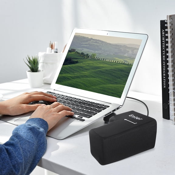 BESTYASH Enter Key Pillow with USB Connection for Computer Use and Stress Venting