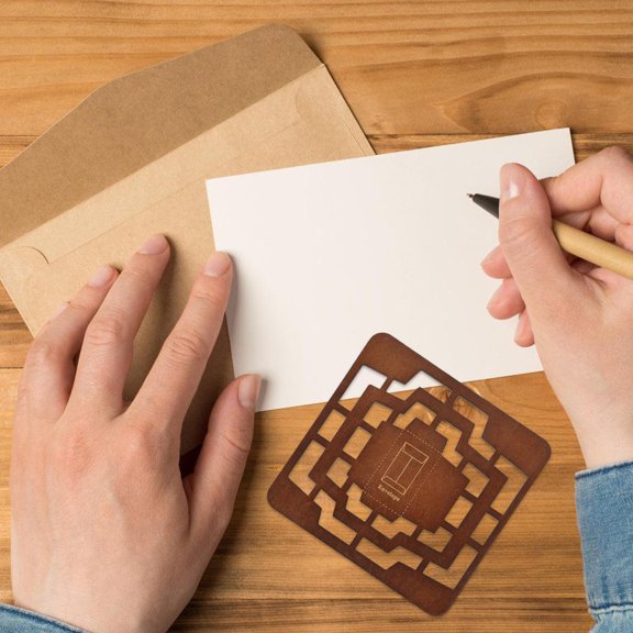 BESTYASH Envelope Stencil For Craft Enthusiasts Rectangular Wood 1Pcs Greeting Card Creation