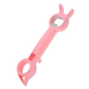 BESTYASH Versatile Pink Bottle Opener for Kitchen Use with Stainless Steel and PP Material