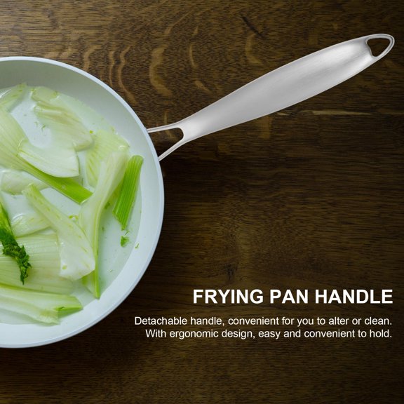 BESTYASH Ergonomic Stainless Steel Pan Handle Detachable Anti Scalding Pot Grip for Kitchen Use