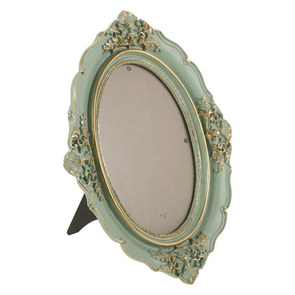 BESTYASH European Style Resin Photo Frame with Bronze Finish and Vintage Oval Shape