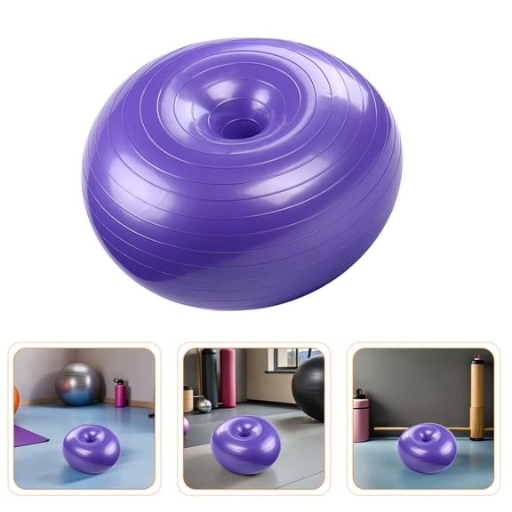 BESTYASH Explosion Proof Purple Donut Fitness Ball for Yoga Pilates and Balance Training