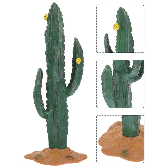 BESTYASH Plastic Artificial Cactus Plant Figurine for Garden Sand Table and Office Decoration