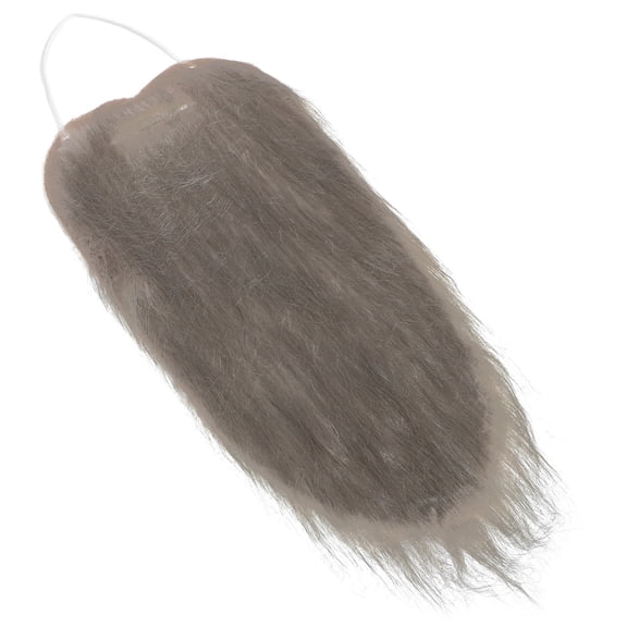 BESTYASH Fake Face Beard Long Beard Dark Grey 1Pcs Facial Hair Simulation for Party
