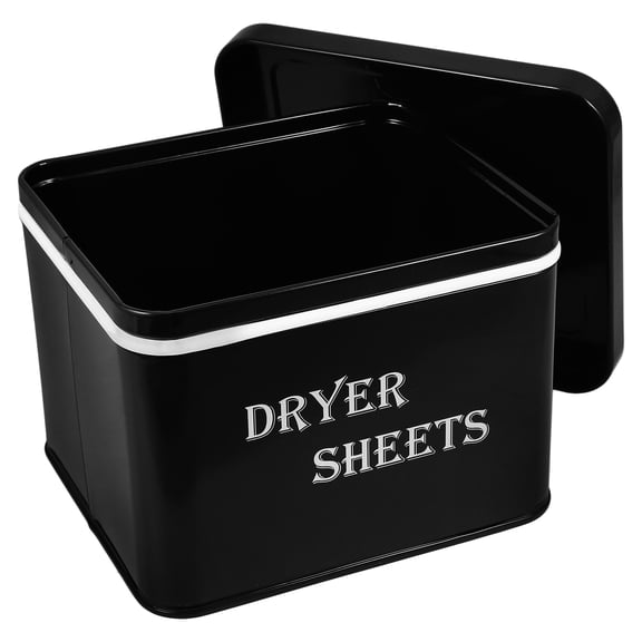 BESTYASH Metal Dryer Sheet Dispenser Container for Laundry Room with Easy-Open Lid, Farmhouse Style Storage Solution