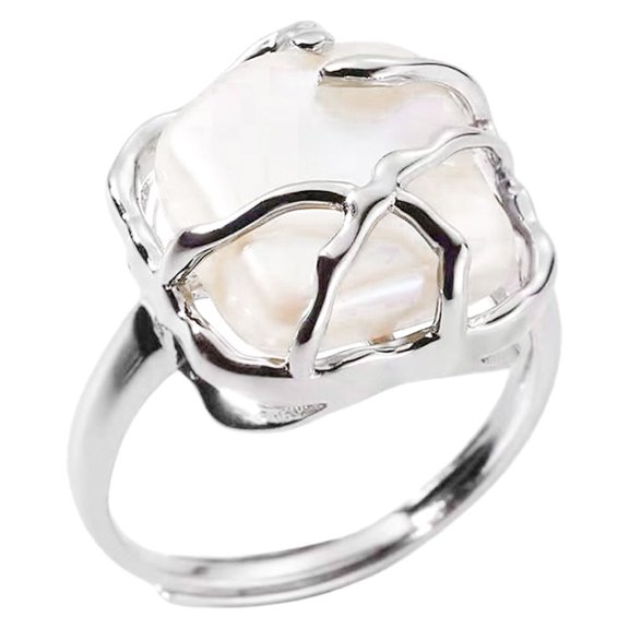 BESTYASH Fashionable Plated Adjustable Open Finger Ring with Unique Vintage Design