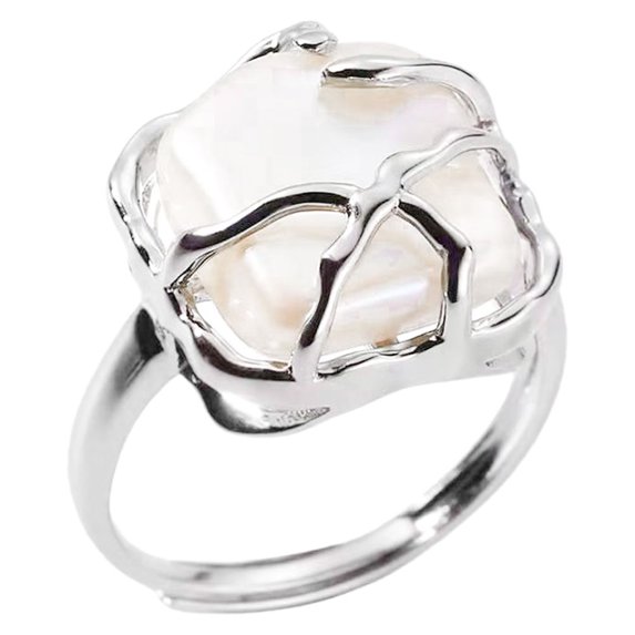 BESTYASH Fashionable Plated Adjustable Open Finger Ring with Unique ...