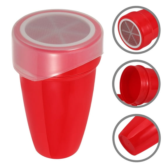 BESTYASH Red Fine Mesh Flour Sifter for Baking, Handheld Powder Sugar, Matcha, Cocoa Dusting Tool