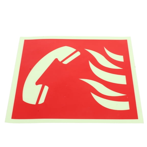 BESTYASH Fire Direction Labels Fire Emergency Label Red Tear Resistant 1Set