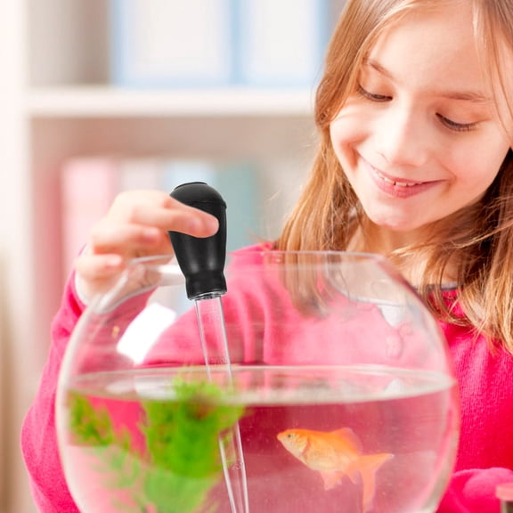 BESTYASH Fish Tank Accessories Gravel Strainer Plastic Black 1 Set