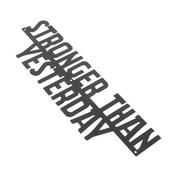 BESTYASH Fitness Decor Iron Metal Quote Sign for Workout Art 1Set